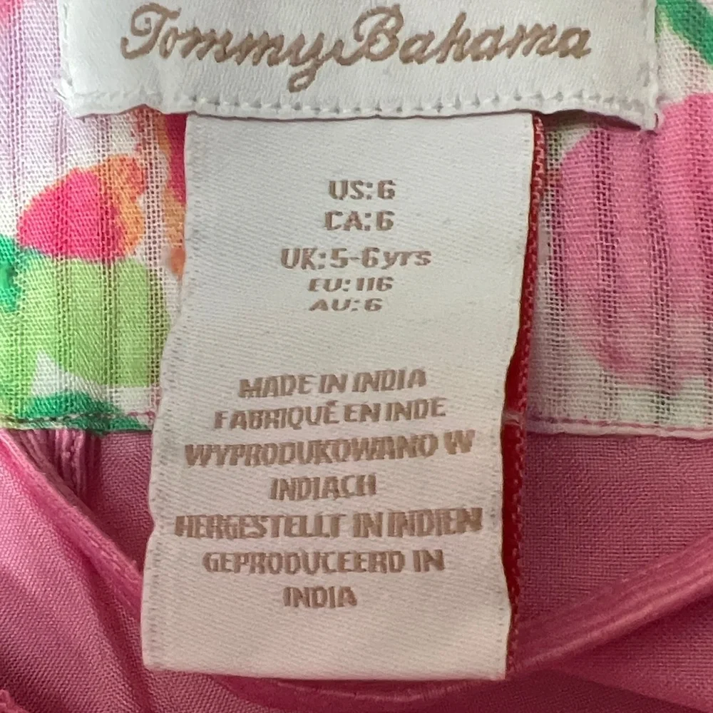 Tommy Bahama Girls' Pink Peter Pan Collar Pea Coat